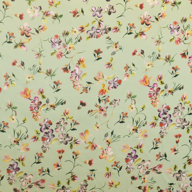 Satin Kimono Fond Verdâtre - Ribes y Casals