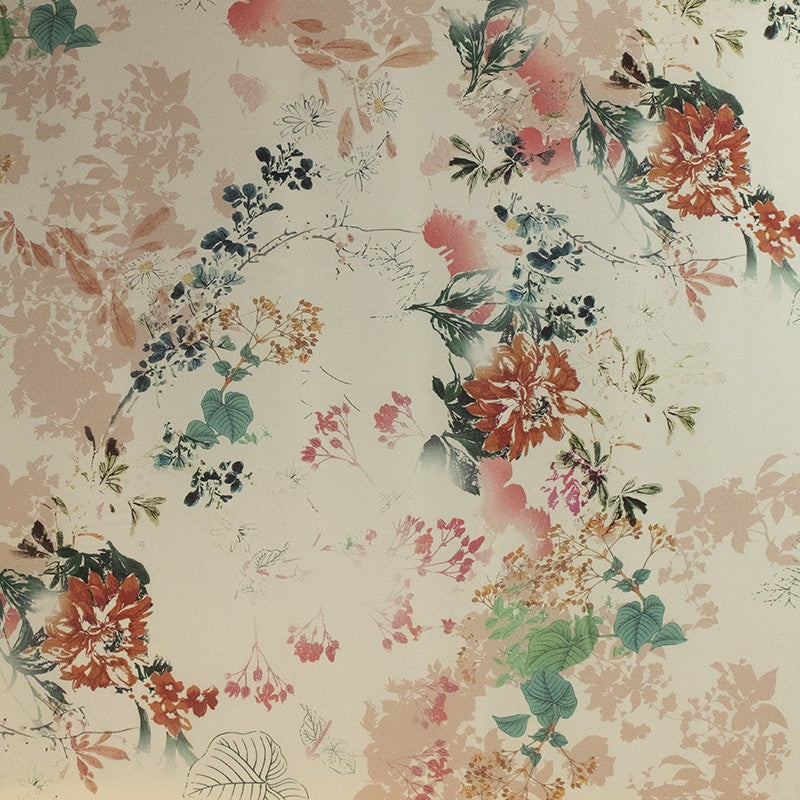 Satin Mat Fleur Fond Sable - Ribes y Casals