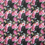 Rustique Satiné Floral Fond Noir - Ribes y Casals