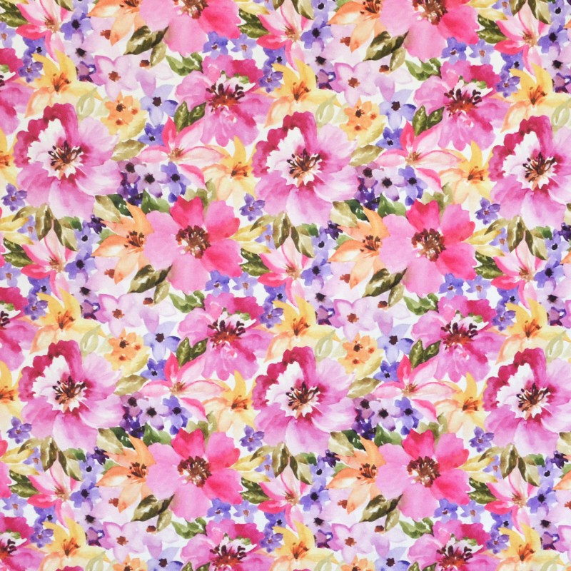 Shantung Floral Fuchsia - Ribes y Casals