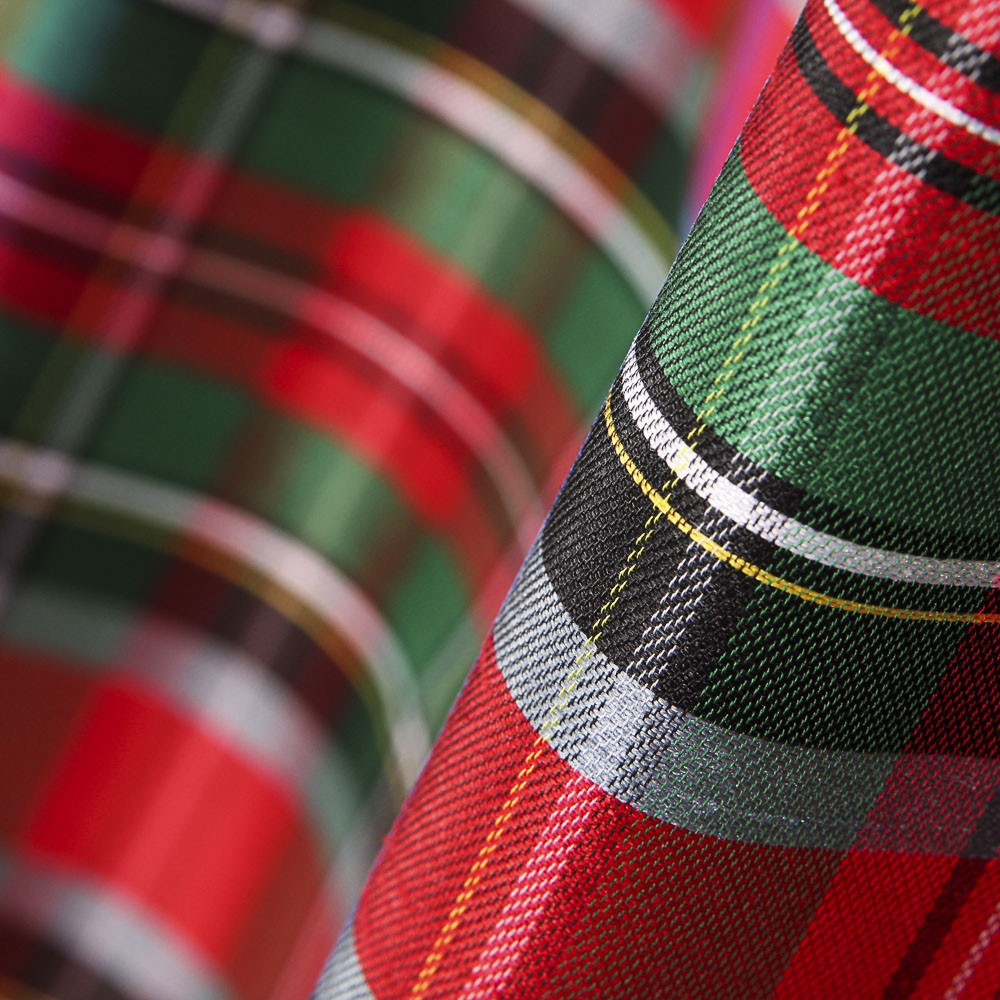 Tissu Polyester Shantung Rouge Bleu - Ribes y Casals