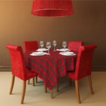 Tissu Shantung Polyester Carreaux Rouge - Ribes y Casals