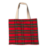 Tissu Shantung Polyester Carreaux Rouge - Ribes y Casals