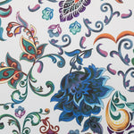 Tissu Stretch Fleur Oriental Bleu - Ribes y Casals