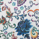Tissu Stretch Fleur Oriental Bleu - Ribes y Casals