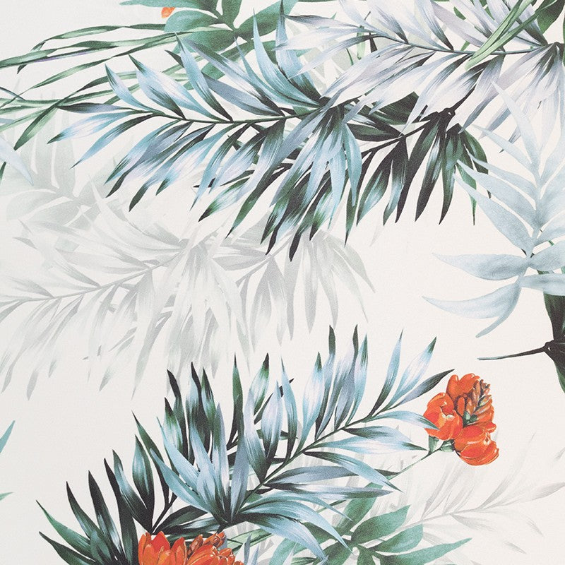 Tissu Stretch Palmiers Bleu - Ribes y Casals