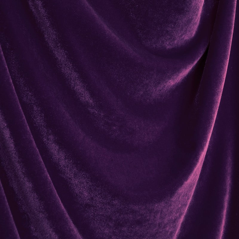 Tissu Velours Élastique Aubergine - Ribes y Casals