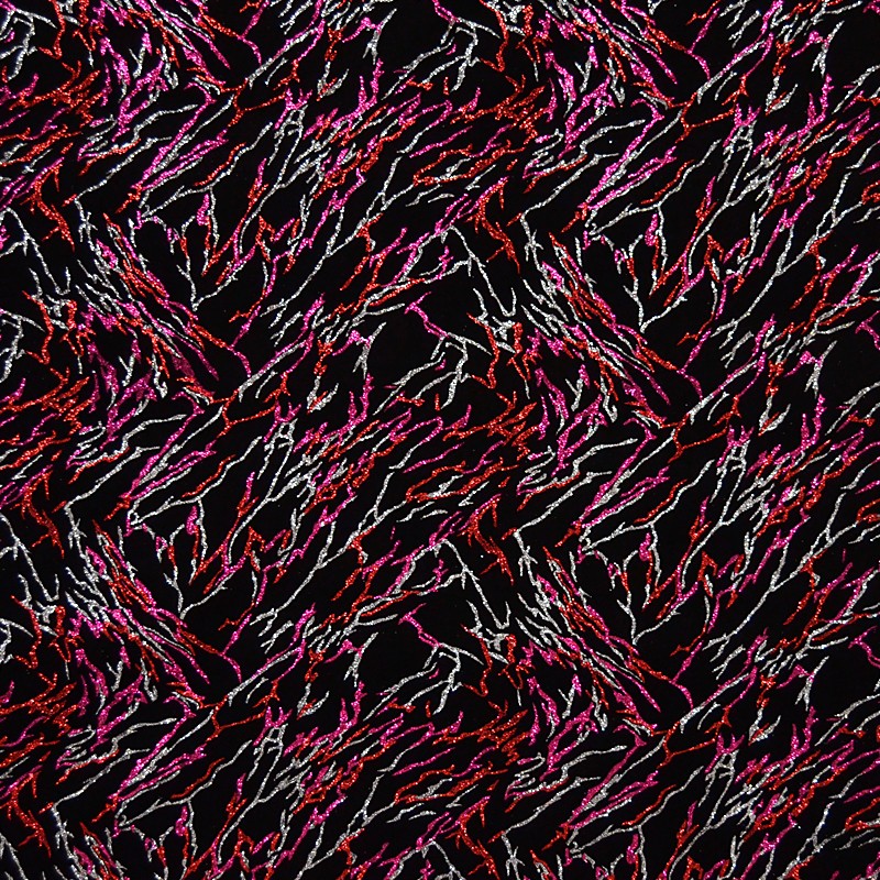 Velours Élastique Rayures Rouge - Ribes y Casals