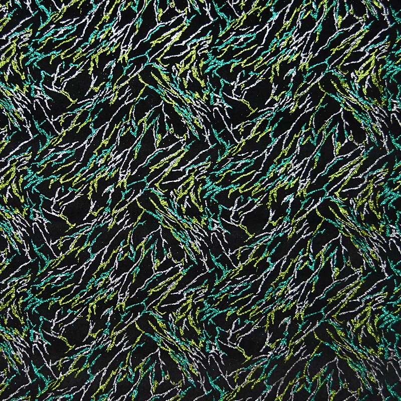 Velours Élastique Rayures Vert - Ribes y Casals