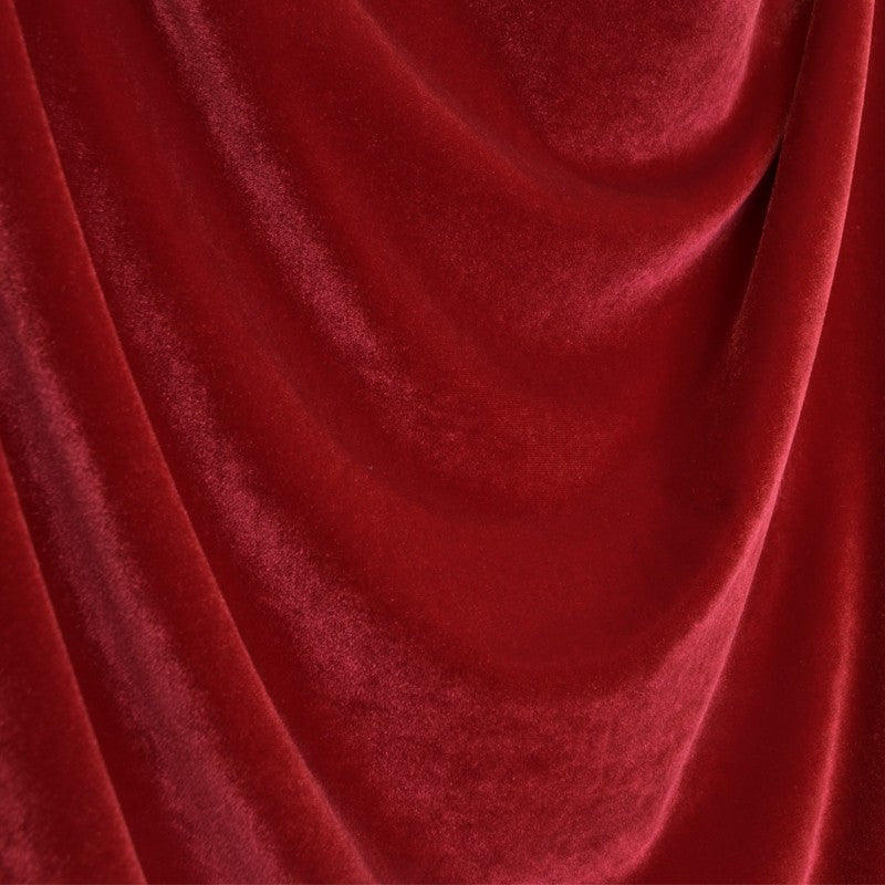 Tissu Velours Élastique Rouge Rubi - Ribes y Casals