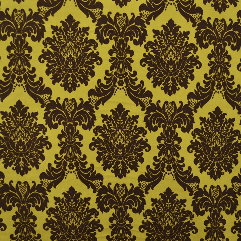 Velours Imprimé Barroque Jaune - Ribes y Casals
