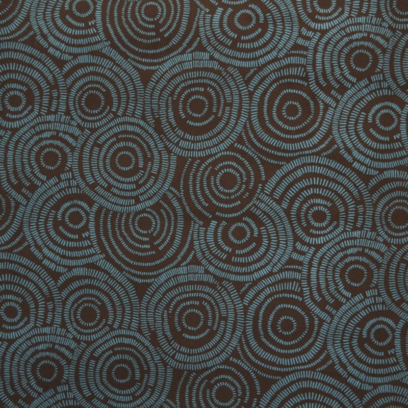Velours Imprimé Cercles Marron - Ribes y Casals