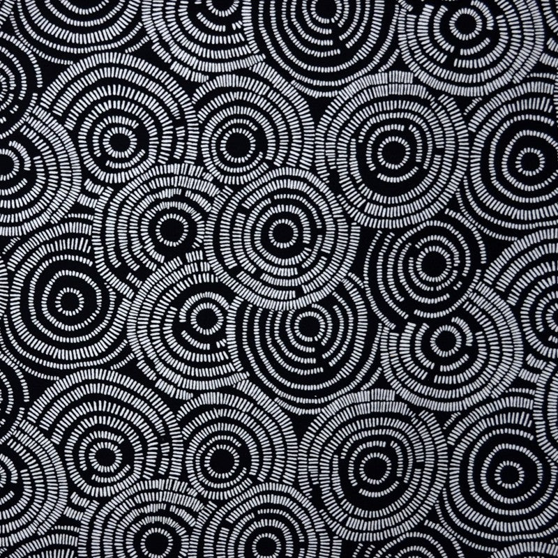 Velours Imprimé Cercles Noir - Ribes y Casals