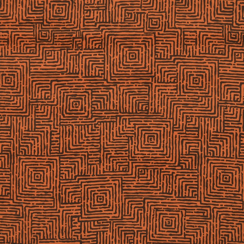 Velours Imprimé Carreaux Orange - Ribes y Casals