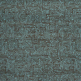 Velours Imprimé Carreaux Turquoise - Ribes y Casals