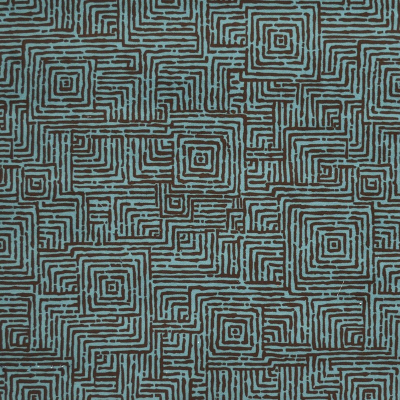 Velours Imprimé Carreaux Turquoise - Ribes y Casals