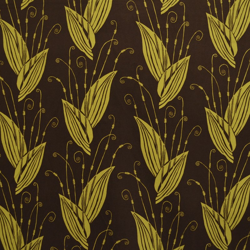Velours Imprimé Feuilles Jaune - Ribes y Casals
