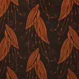 Velours Imprimé Feuilles Orange - Ribes y Casals