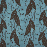 Velours Imprimé Feuilles Turquoise - Ribes y Casals