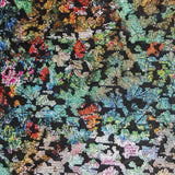 Tissu Sequins Feuilles Bleu Marine - Ribes y Casals
