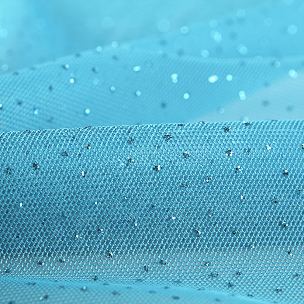 Tulle Paillettes Bleu Turquoise - Ribes y Casals