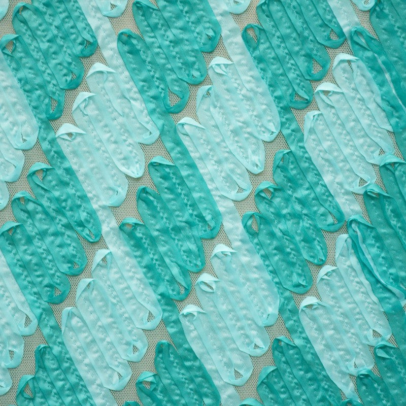 Retal Tela Tul Lazos Aguamarina 100x140 cm - Ribes y Casals
