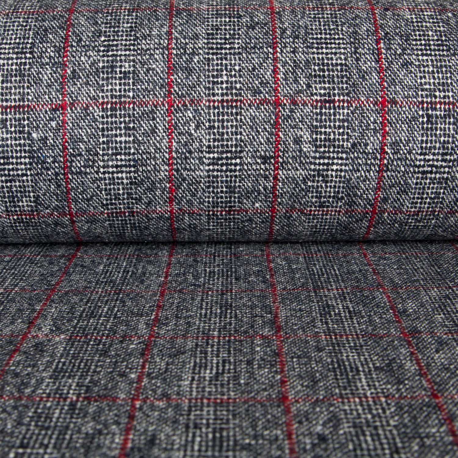 Tissu Tweed Wale Rouge - Ribes y Casals