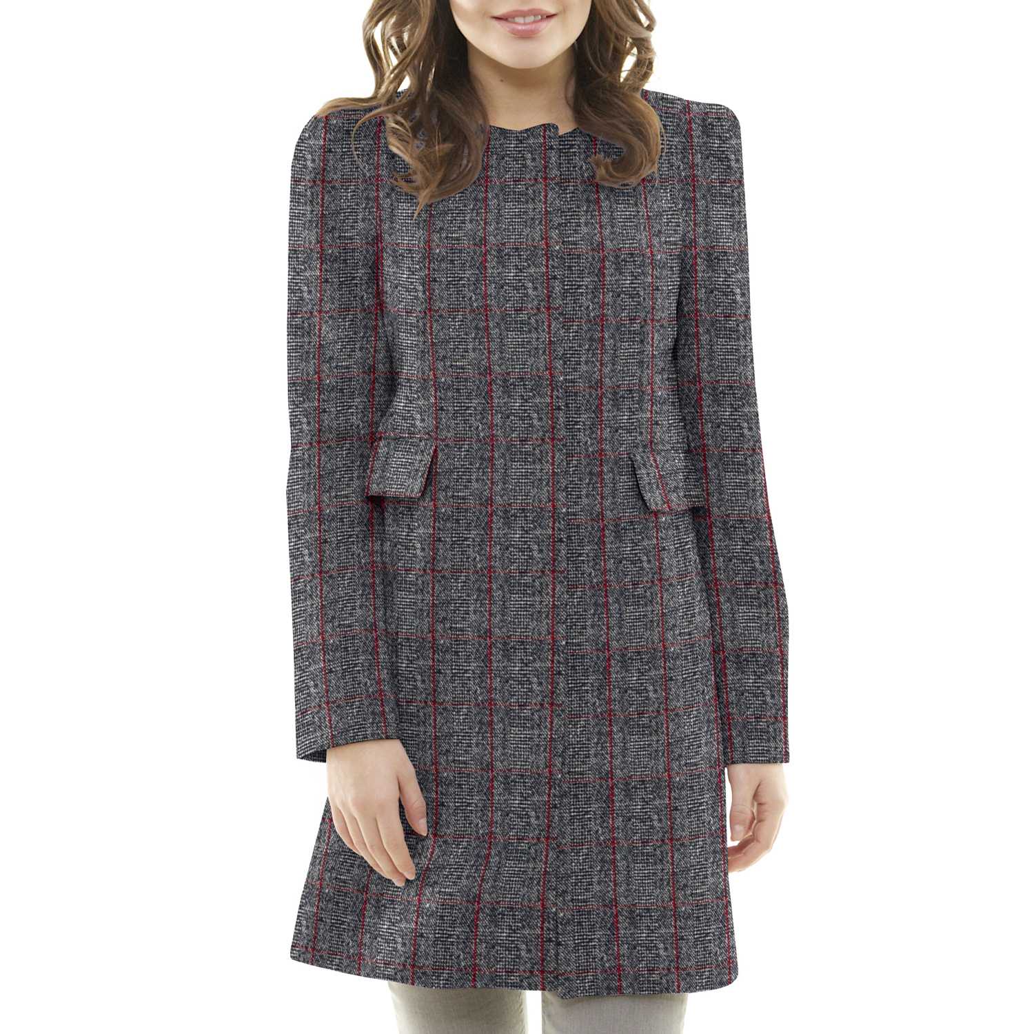 Tissu Tweed Wale Rouge - Ribes y Casals