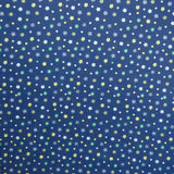 Tissu Jean Enfant Petites Fleurs Bleu - Ribes y Casals