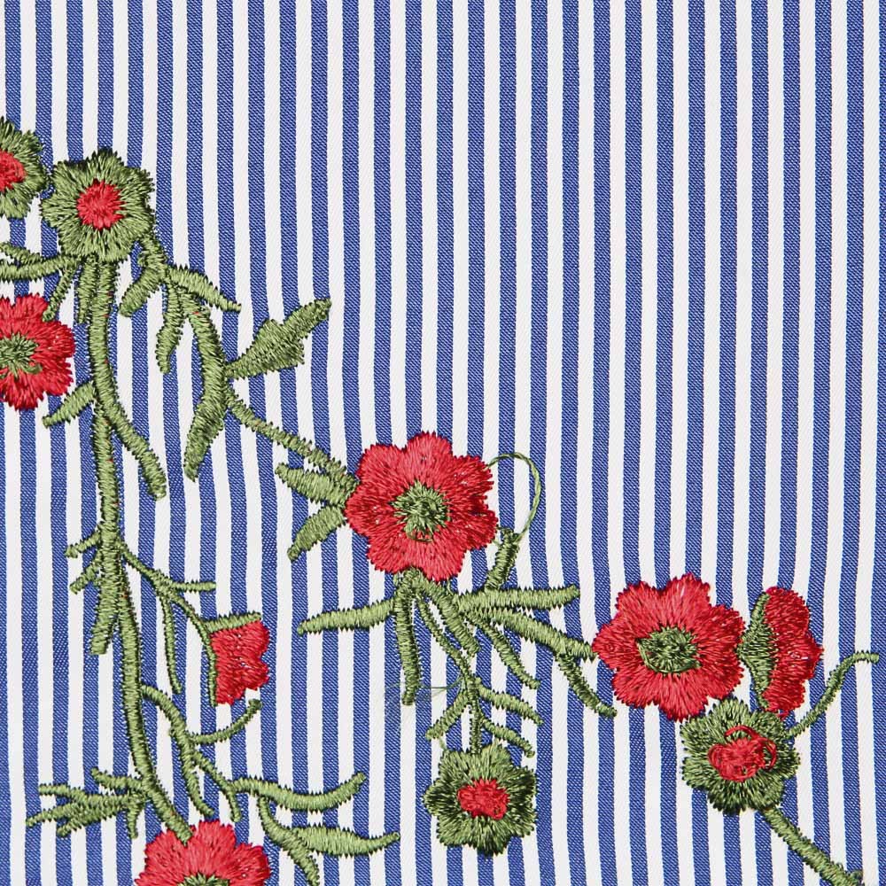 Tissu Vichy Brodé Bouquet - Ribes y Casals