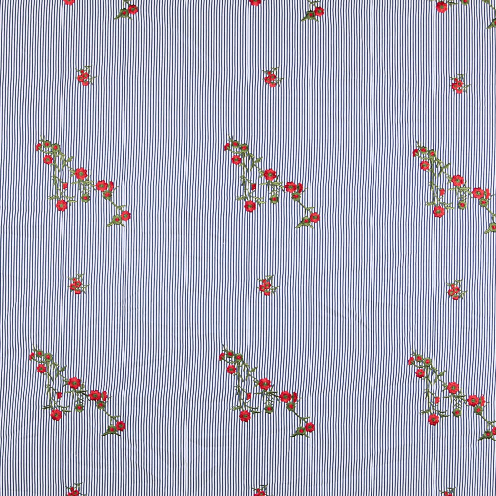 Tissu Vichy Brodé Bouquet - Ribes y Casals