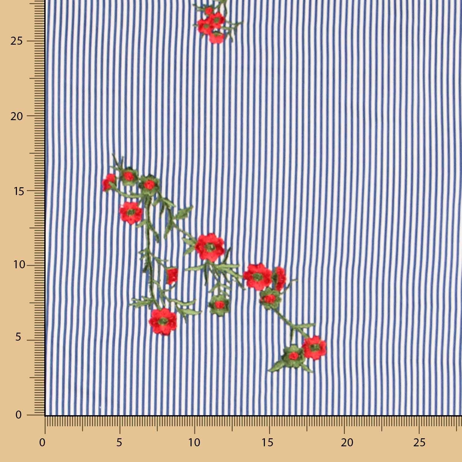 Tissu Vichy Brodé Bouquet - Ribes y Casals