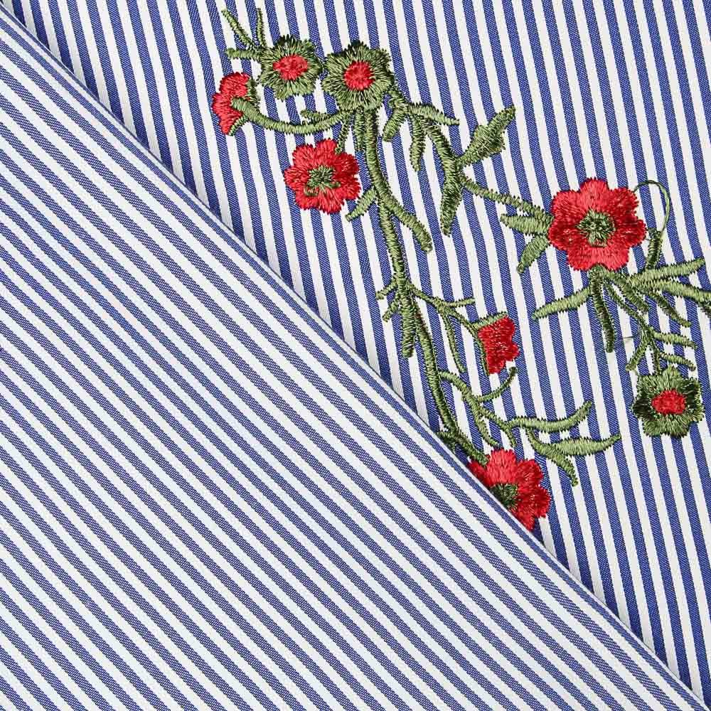 Tissu Vichy Brodé Bouquet - Ribes y Casals