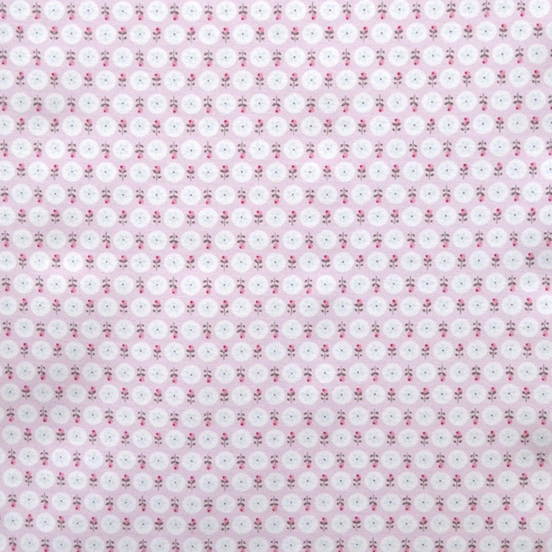 Tissu Viyella Coton Fond Rose Bébé - Ribes y Casals
