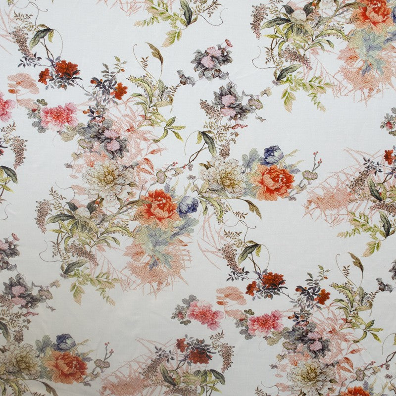 Viscose Bouquet Floral Blanc - Ribes y Casals