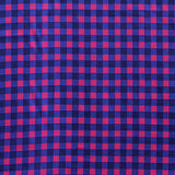 Viscose Imprimée Carreaux Fuchsia - Ribes y Casals