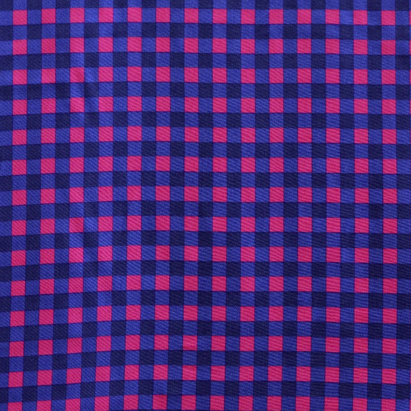 Viscose Imprimée Carreaux Fuchsia - Ribes y Casals