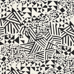 Viscose Imprimée Éthnique Blanc Noir - Ribes y Casals