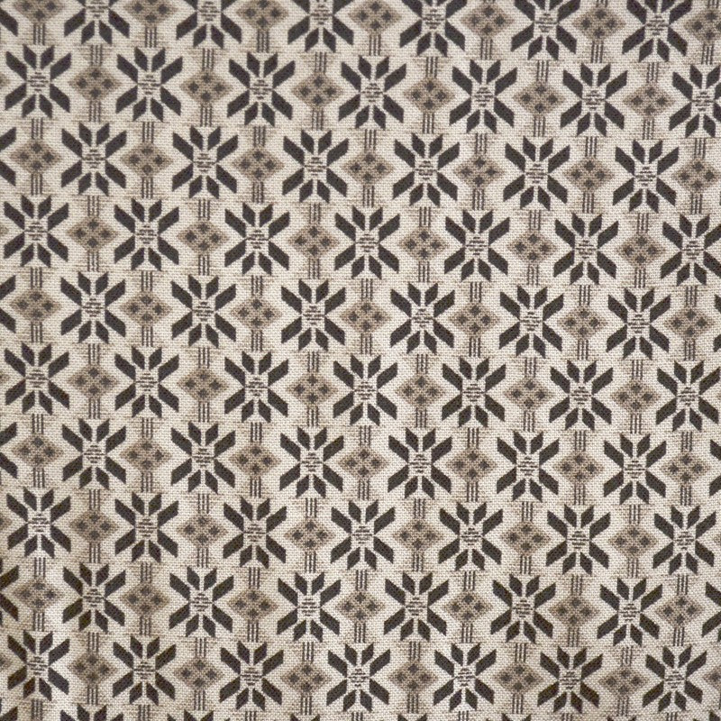 Viscose Imprimée Fleurs Aztèque Gris - Ribes y Casals