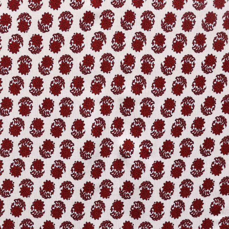 Viscose Imprimée Marguerite Rouge - Ribes y Casals