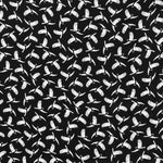 Viscose Imprimée Oiseaux Blanc Noir - Ribes y Casals