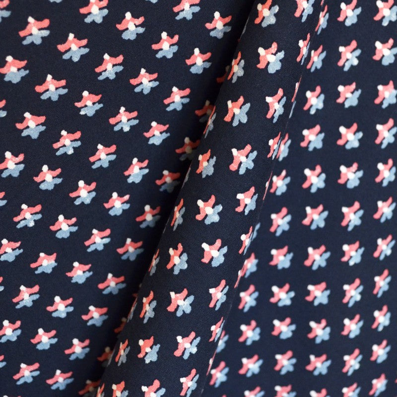 Viscose Fleur De Lys Marine - Ribes y Casals