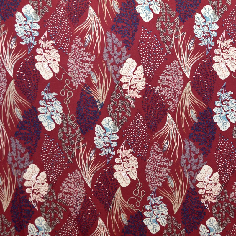 Viscose Fleur Rouge Rubis - Ribes y Casals