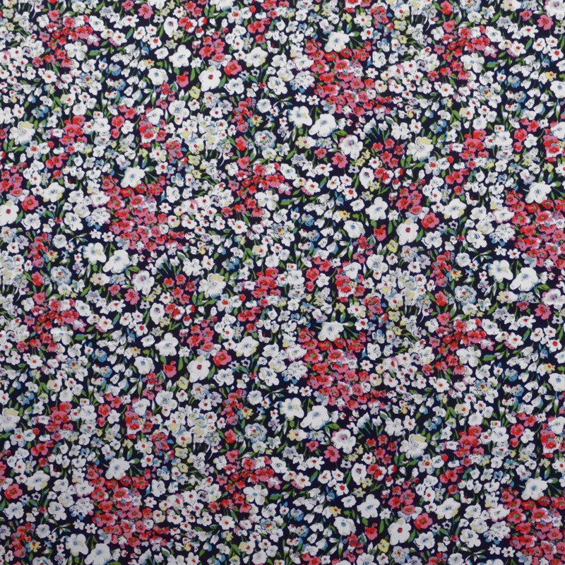 Tissu Viscose Fleurs Corail - Ribes y Casals
