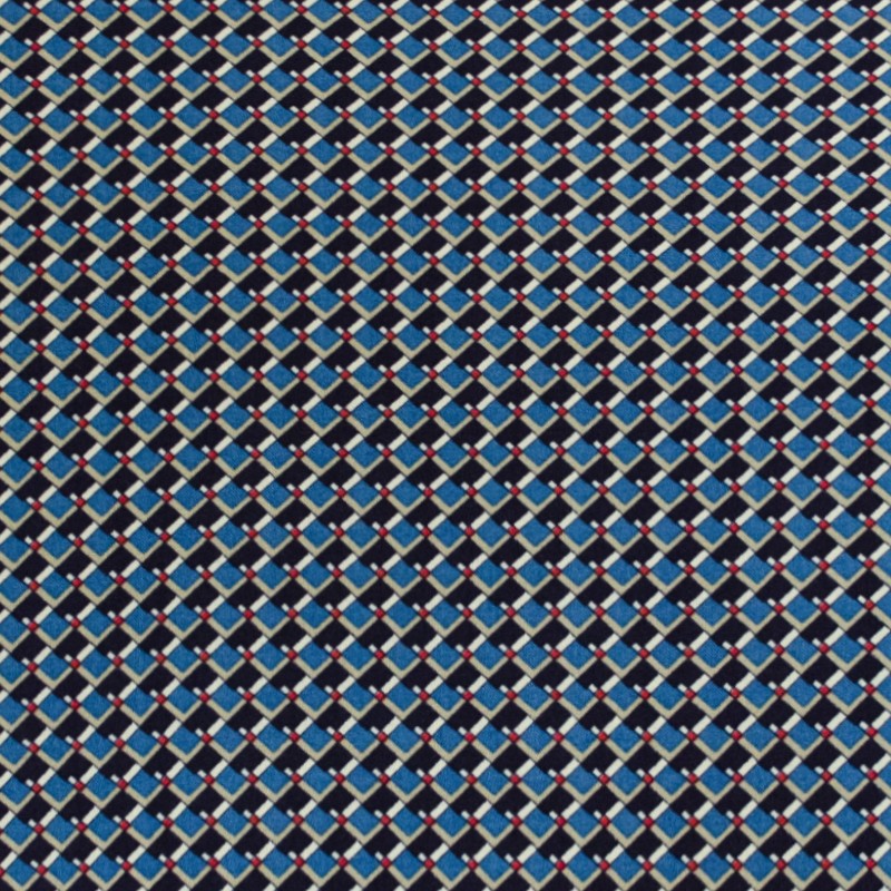 Viscose Géométrique Canard Violet - Ribes y Casals
