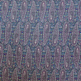 Tissu Viscose Mosaïque Florale Marine - Ribes y Casals