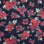 Viscose Roses Fond Noir - Ribes y Casals