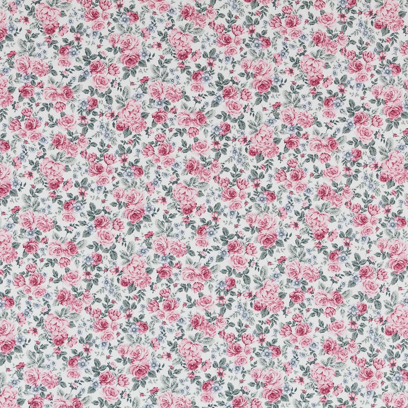 Tissu Viyella Fleurs Crétonnes Rose - Ribes y Casals