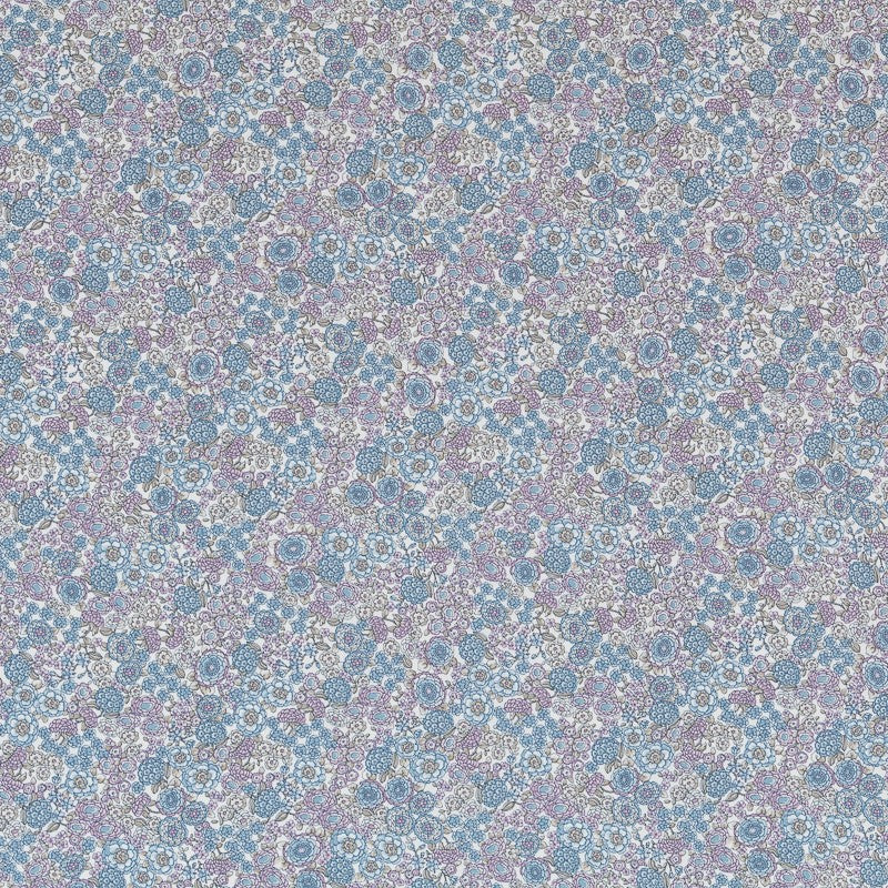 Tissu Viyella Floride Bleu - Ribes y Casals