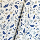 TIssu Viyella Parapluies Bleu - Ribes y Casals